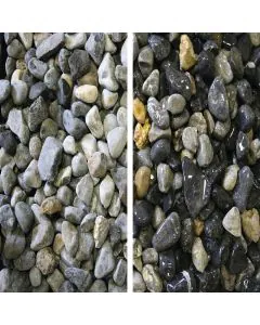 Decorative Stone Tonne Bag -  Blue / Grey  Pebble 