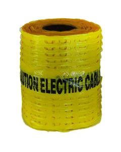 Detectamesh Electrical Cable Warning Tape 200mm x 100m - Yellow
