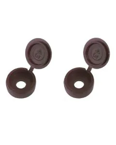 Double Screw Caps Brown 25pcs