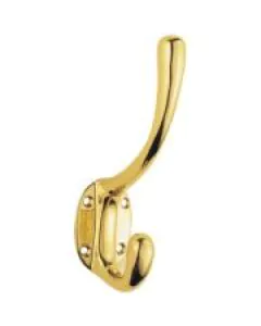 Hat & Coat Hook Brass  (Pair)