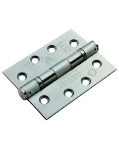 Butt Hinge 1 Hour Fire Rated 100x75x3mm Satin Stainless Steel Grade 13 (pair)