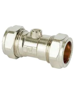 Service Valve Isolating 1/2 CXC Chrome Straight