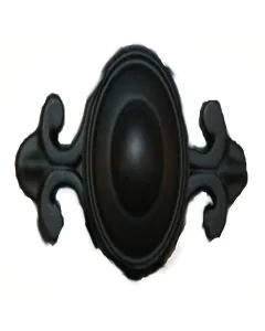 Cabinet Knob & Backplate Black