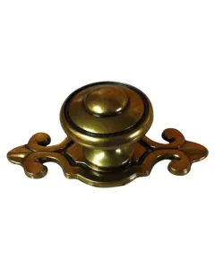 Cabinet Knob & Backplate Bronze
