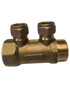 Manifold 2 Port 3/4x 1/2 