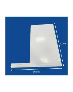 Freefoam Ogee Gable End Box 600mmx690mm - White (sold as a pair)