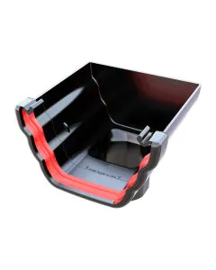 Freeflow Ogee Gutter Universal Stopend Outlet - Black