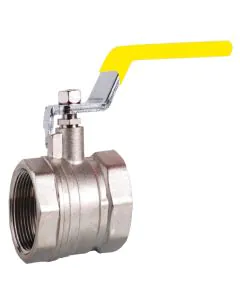 Gas Lever Ball Valve Female/Female 1/2inch - Yellow