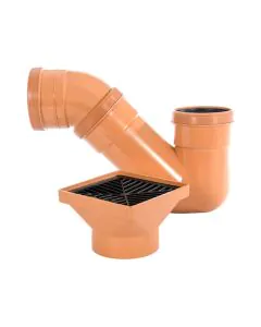 Complete Sewer Adjustable Gully Trap 110mm 3pcs bagged
