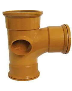 Sewer T 90 Degree Triple Socket - 160mm