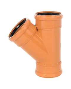 Sewer Y 45 Degree Triple Socket - 110mm