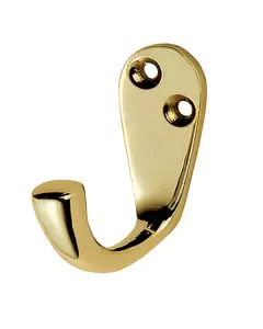Single Coat Hook Brass  (Pair)
