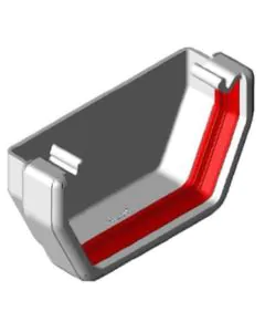 Freeflow Square Gutter External Stopend - White