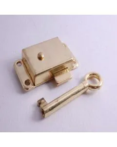 Wardrobe Lock 65mm Brass