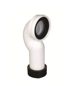 90° Fast Fix Pan Connector Bent - White