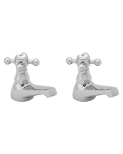 Tudor Basin Taps - Chrome