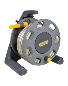 Hozelock Compact Hose Reel Including 25m Hose and Spray Attachment Set - 1/2 inch