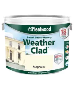 Fleetwood Weather Clad Smooth Acrylic Masonry Paint - 5 L / Magnolia