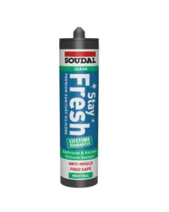 Soudal Stay Fresh Premium Sanitary Silicone Clear 300ml 