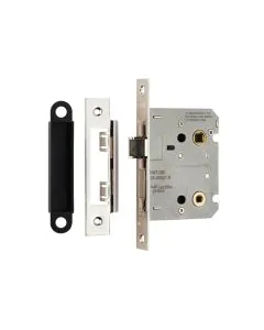 Eurospec Easi-T Residential Bathroom Lock - Nickel Plate / 65mm