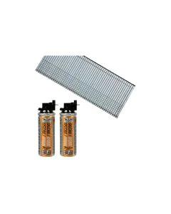 Paslode F16 Galvanised Straight Brad Nails incl. Gas 63mm 2000pcs