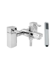 Rubic Pillar Mounted Bath Shower Mixer Tap - 110 mm
