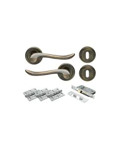 Verdun Lever on Rose Door Pack - Florentine Bronze