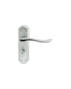 Lytham WC Lever on Backplate - Satin and Polished Chrome Dual 