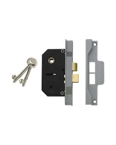 Easi T Residential Rebated 2 Lever Sashlock - 65mm / Black