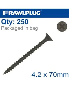 Rawlplug Fine Drywall Screw 4.2mm x 70mm 50pcs