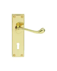 Victorian Scroll Lever On Backplate - Polished Chrome
