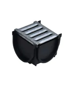 Polypropylene Channel Drain Quad Box Multi Connector - Galvanised