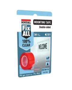Fix All 100% Clear Double Sided Adhesive Tape 1.5M x 19mm 