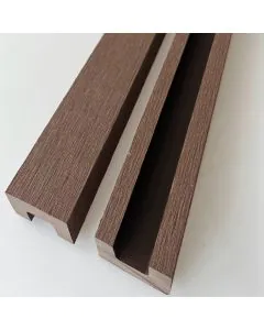 Composite Fence Trim Brown 1.8M  (Pack of 2) - (Wood Panel Replacement Trim)
