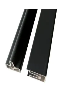 Composite Fence Top/Bottom Rail Trim 1.8M Charcoal (Pack of 2 -Incl Fixings) 