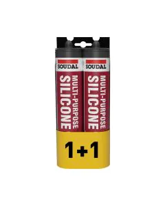 Soudal Trade Multi-Purpose Silicone 270ml Twin Pack - White