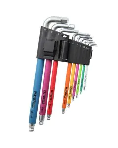 9 Piece Colour Coded Hex Key Set