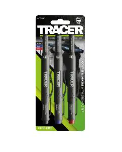 Tracer Clog Free 3 Set Marker Kit With Holster - Black, Blue, Red