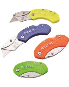 Faithfull Folding Hi-Vis Utility Knife