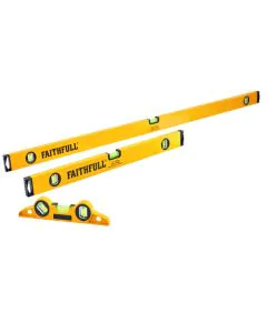 Faithfull 3 Piece Level Set (240mm, 600mm & 1200mm)
