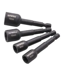 Faithfull 4 Piece Impact Nut Driver Set