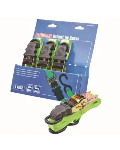 Faithfull 4 Piece Ratchet Tie Down Set