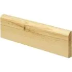 100 x 19mm White Deal Skirting Nosed