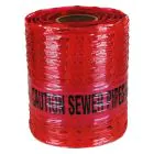 Caution Sewer Pipe Below Detectamesh Warning Tape  200mm x 100m - Red