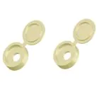Double Screw Caps Beige 25pcs