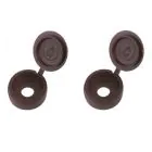 Double Screw Caps Brown 25pcs
