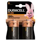 Duracell Plus Alkaline Batteries - D / 2 pk.
