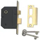 Mortice Lock 2 Lever 63mm Nickel 