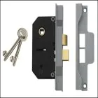 Rebated Mortice Lock 2 Lever 63mm Black