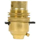 Switched Lamp Holder - Brass
